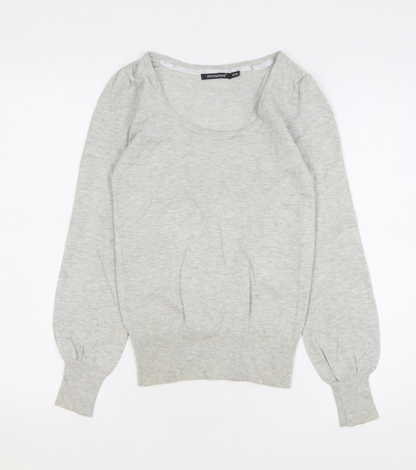 Atmosphere Womens Grey Viscose Pullover Sweatshirt Size 8 Pullover