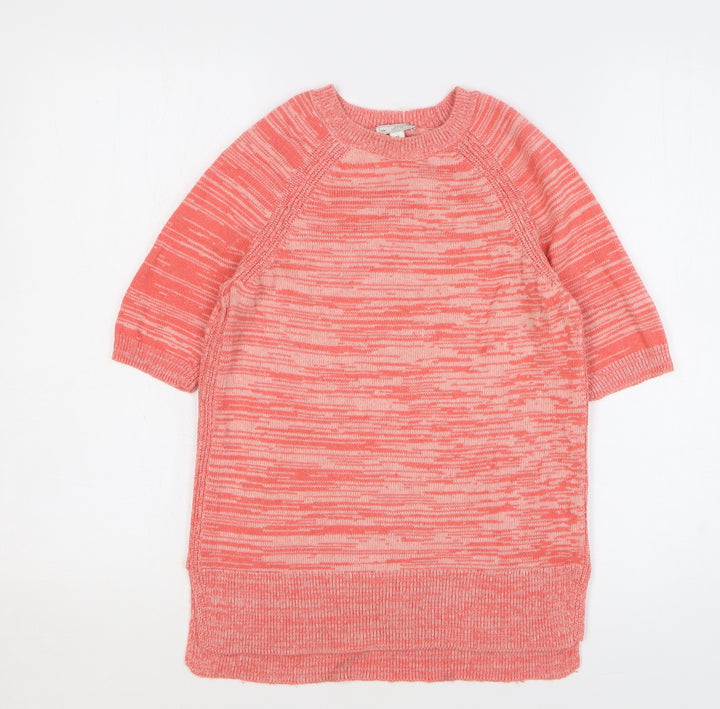 Gap Womens Pink Round Neck Nylon Pullover Jumper Size S