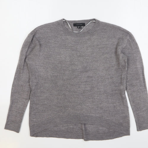 Atmosphere Womens Grey Round Neck Acrylic Pullover Jumper Size 6