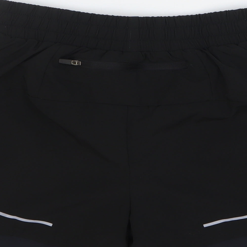 ASOS Womens Black Polyester Athletic Shorts Size 10 L3 in Regular Drawstring