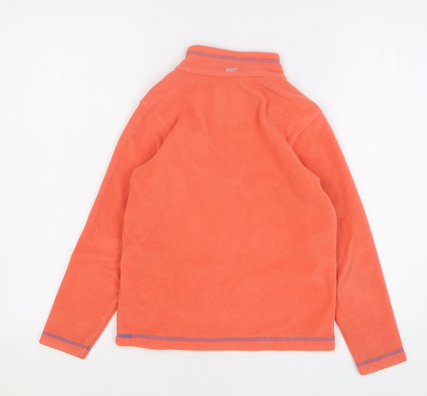 Regatta Boys Orange Polyester Pullover Sweatshirt Size 7-8 Years Zip