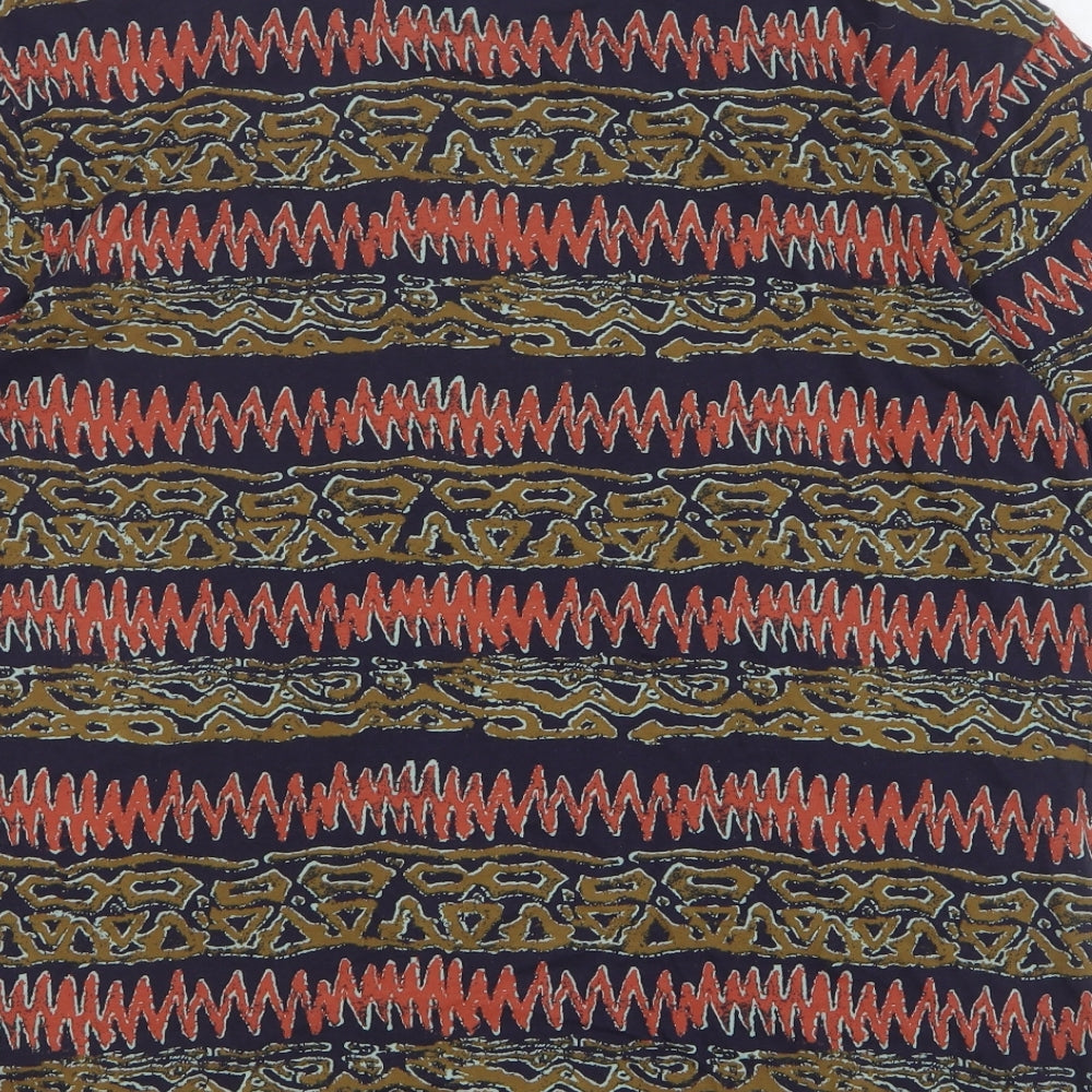 Billabong Mens Multicoloured Fair Isle Cotton T-Shirt Size M Round Neck