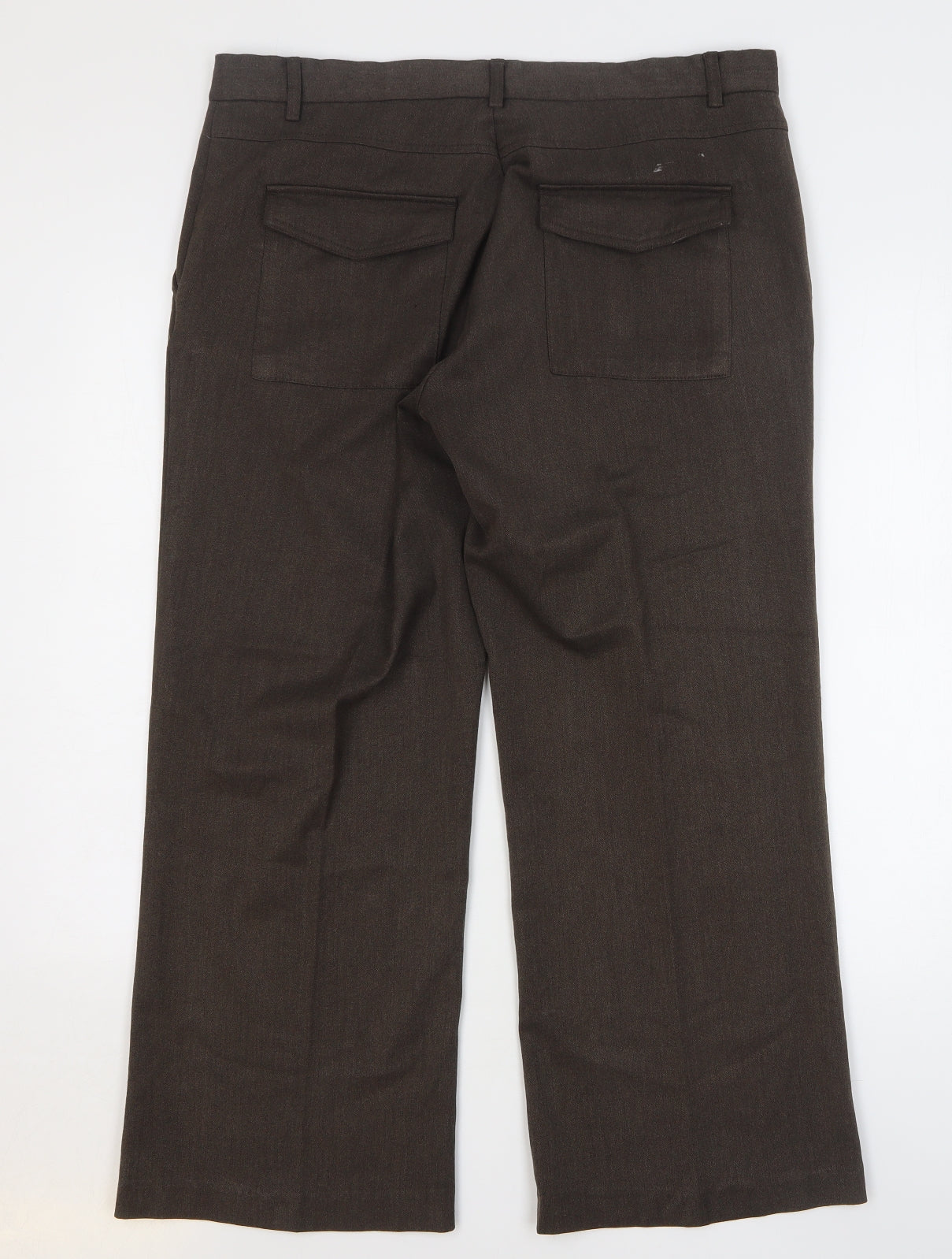 River Island Mens Brown Polyester Trousers Size 36 L28 in Regular Hook & Eye