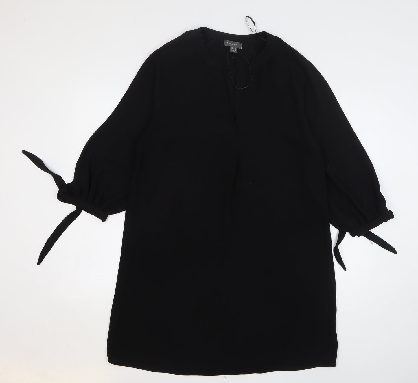 Primark Womens Black Polyester Shift Size 12 V-Neck Pullover