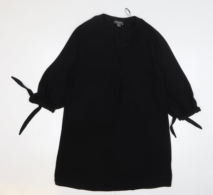 Primark Womens Black Polyester Shift Size 12 V-Neck Pullover