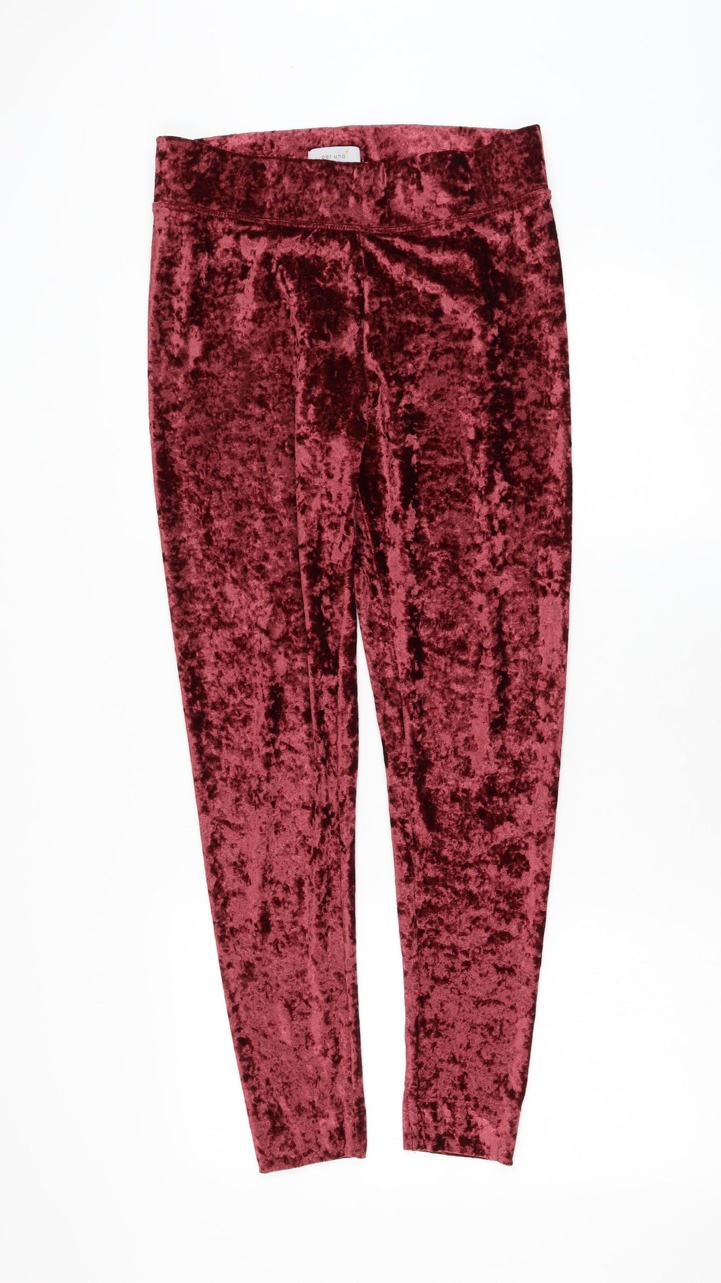 Marks and Spencer Womens Red Polyester Capri Leggings Size 12 L26 in