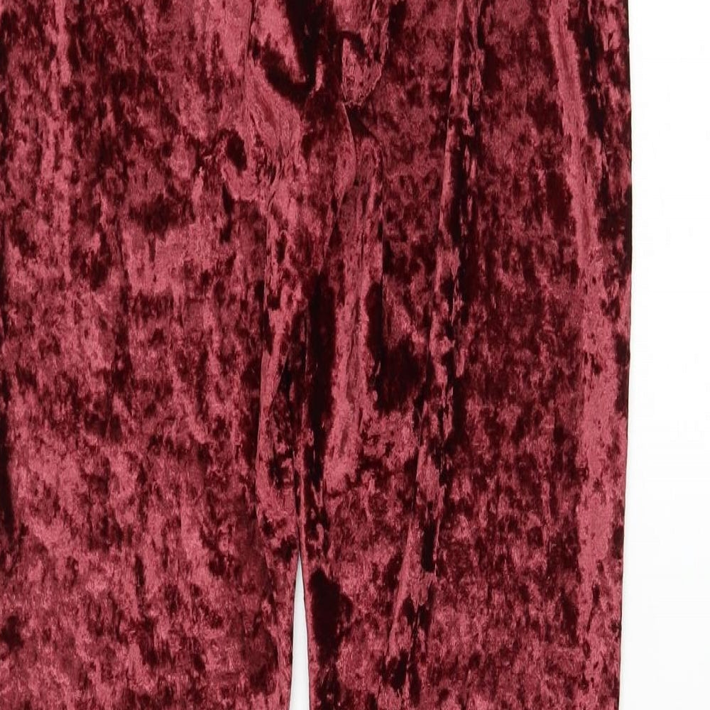 Marks and Spencer Womens Red Polyester Capri Leggings Size 12 L26 in