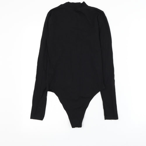 Primark Womens Black Cotton Bodysuit One-Piece Size 6 Snap