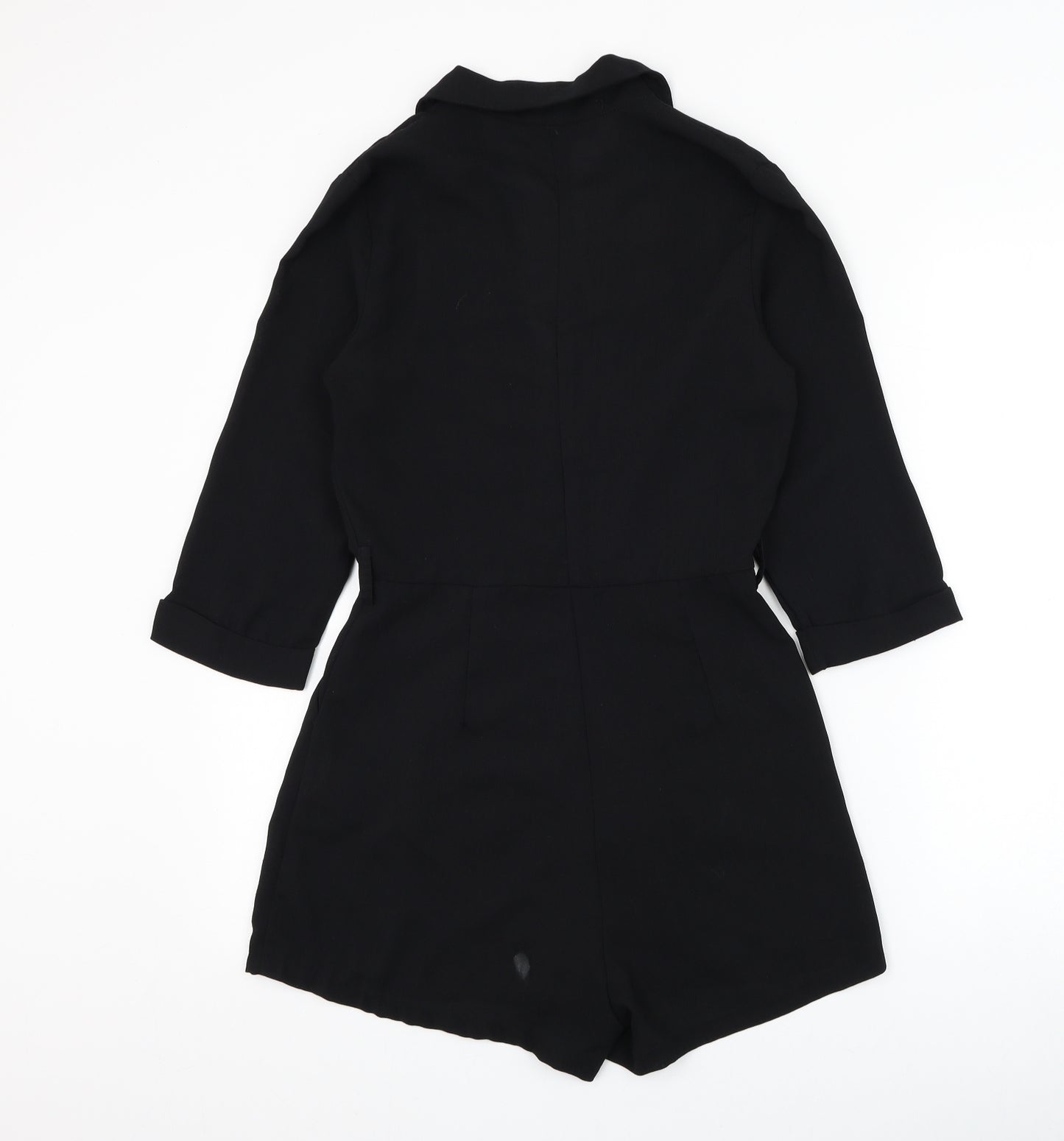 Missguided Womens Black Polyester Playsuit One-Piece Size 8 Pullover