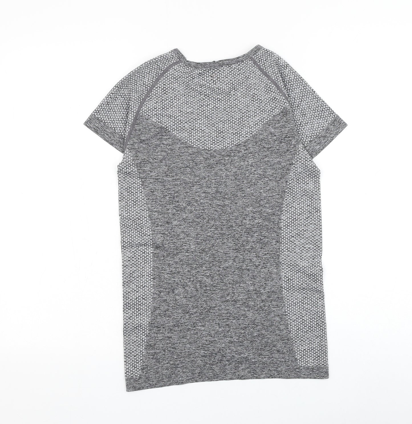 Primark Womens Grey Polyester Basic T-Shirt Size 10 Round Neck Pullover