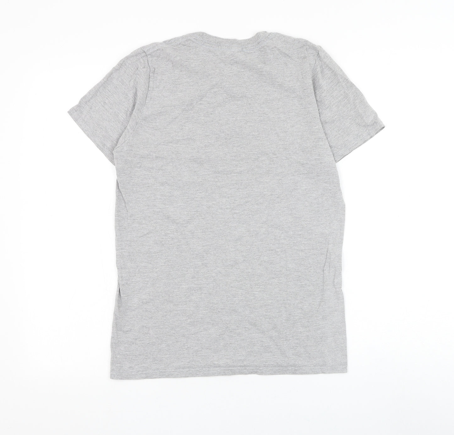 Missguided Womens Grey Polyester Basic T-Shirt Size S Round Neck - New York City