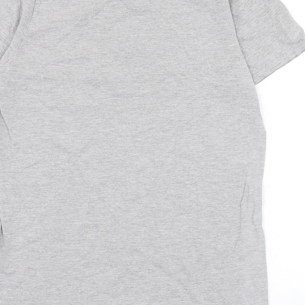 Missguided Womens Grey Polyester Basic T-Shirt Size S Round Neck - New York City