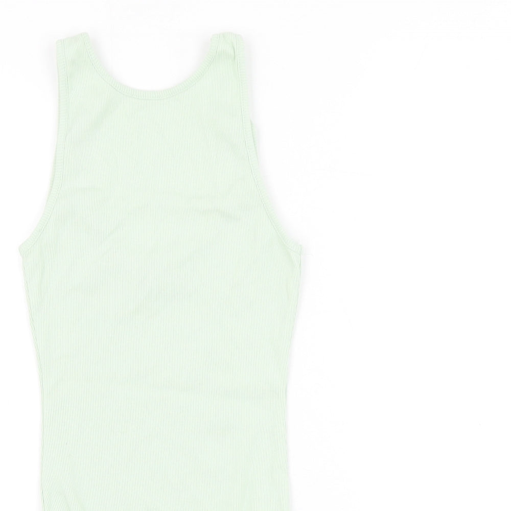 Atmosphere Womens Green Cotton Bodysuit One-Piece Size 8 Snap