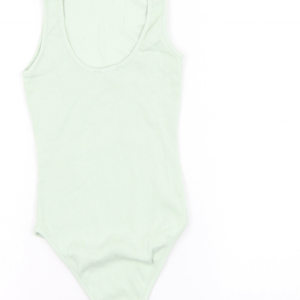 Atmosphere Womens Green Cotton Bodysuit One-Piece Size 8 Snap