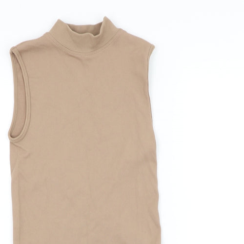 Primark Womens Brown Nylon Bodysuit One-Piece Size 10 Snap