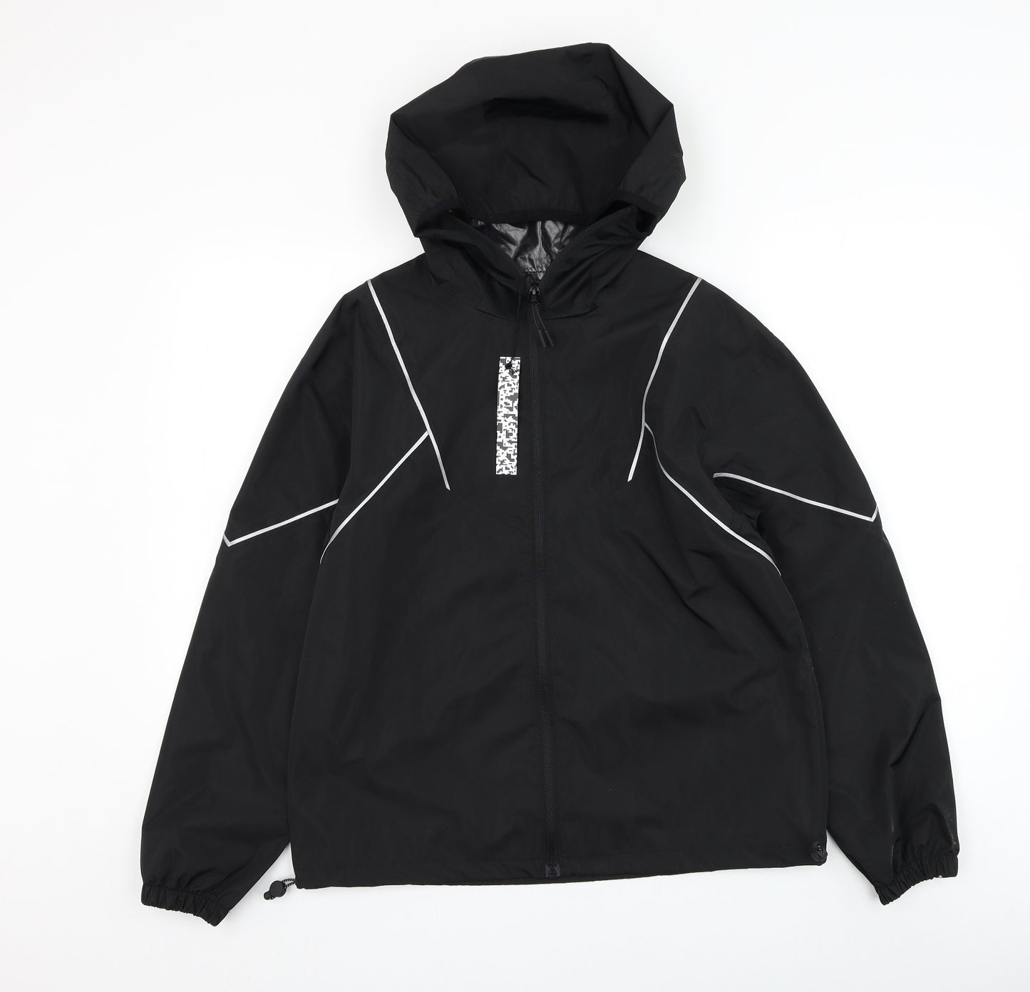 ASOS Womens Black Rain Coat Coat Size 8 Zip
