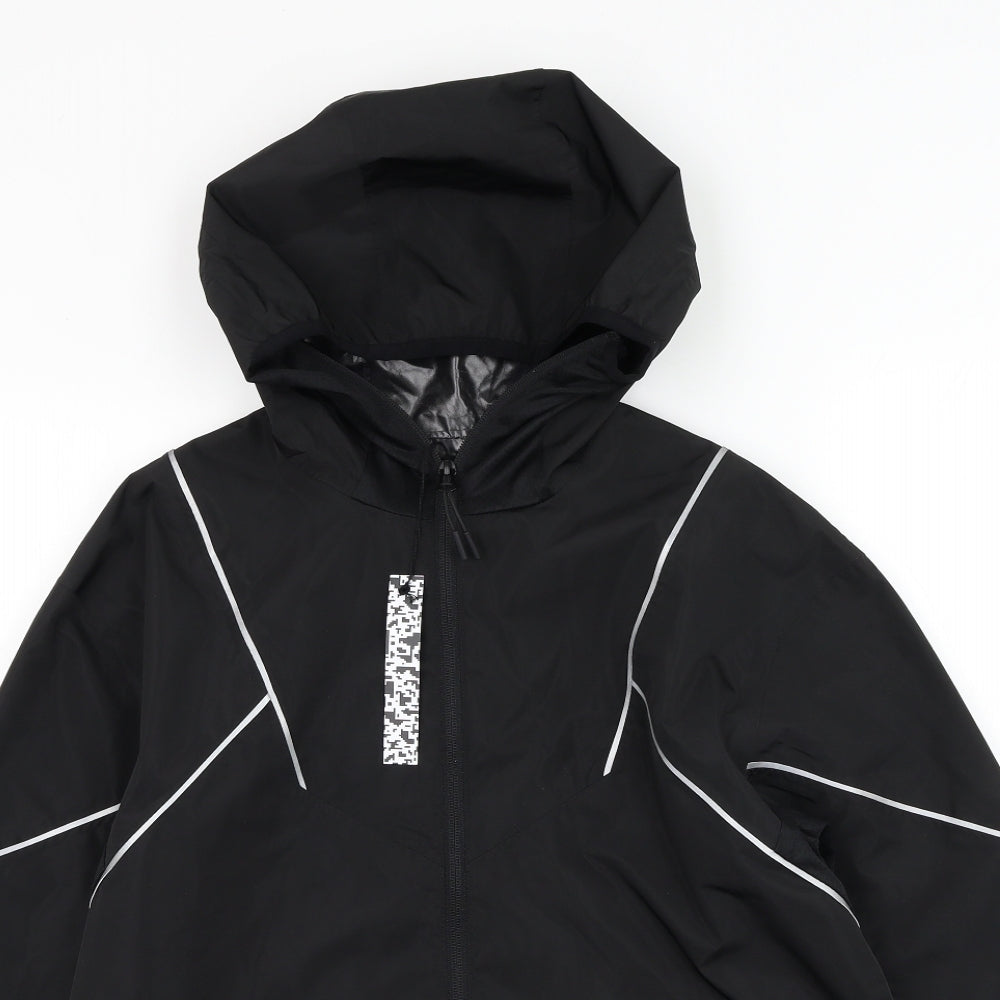 ASOS Womens Black Rain Coat Coat Size 8 Zip