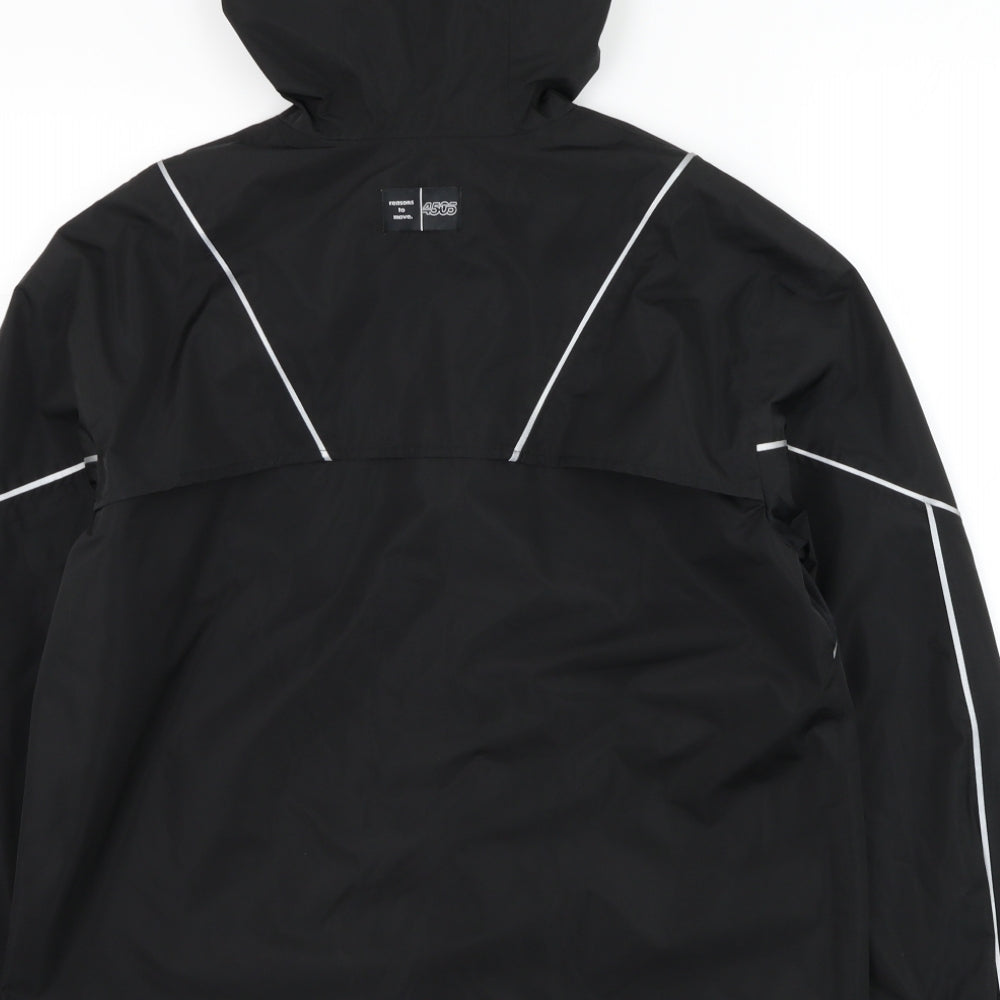 ASOS Womens Black Rain Coat Coat Size 8 Zip