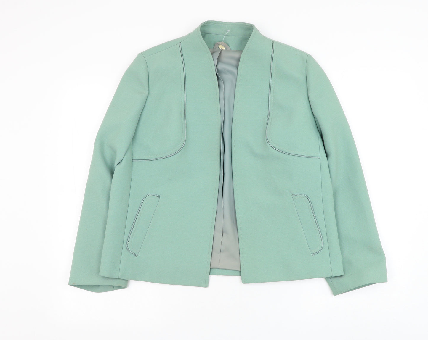 Preworn Womens Green Jacket Blazer Size 16