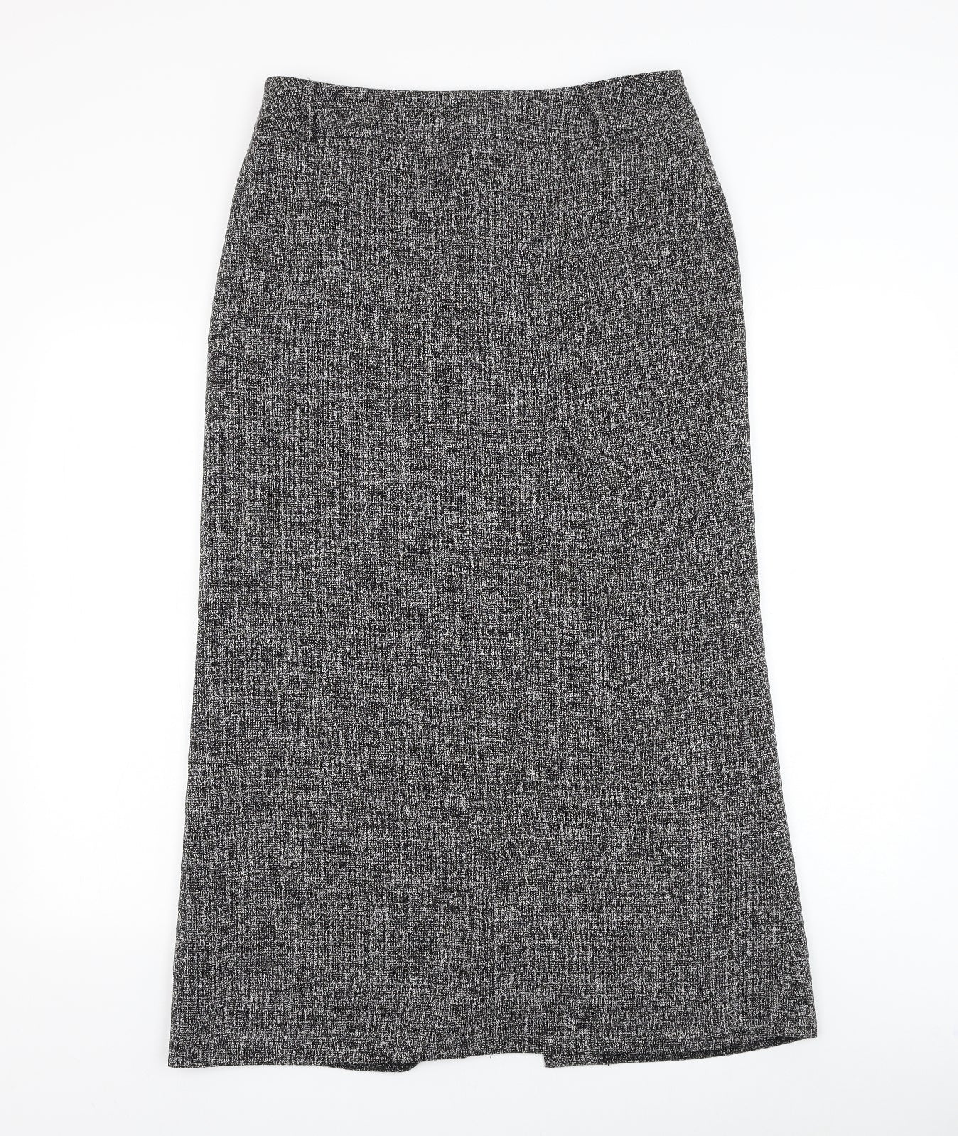 F&F Womens Grey Polyester Straight & Pencil Skirt Size 12 Zip