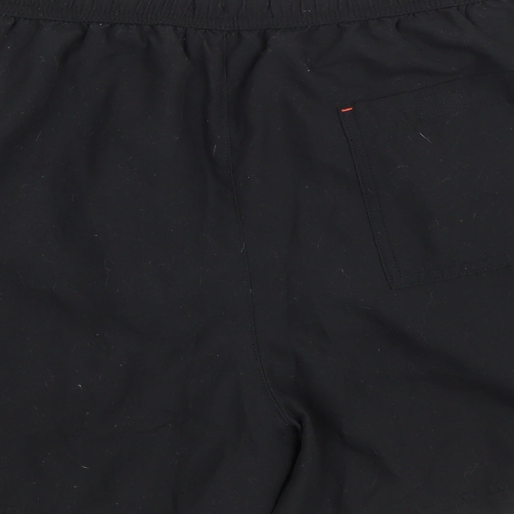 George Mens Black Polyester Sweat Shorts Size M Athletic Drawstring - Swimming Shorts