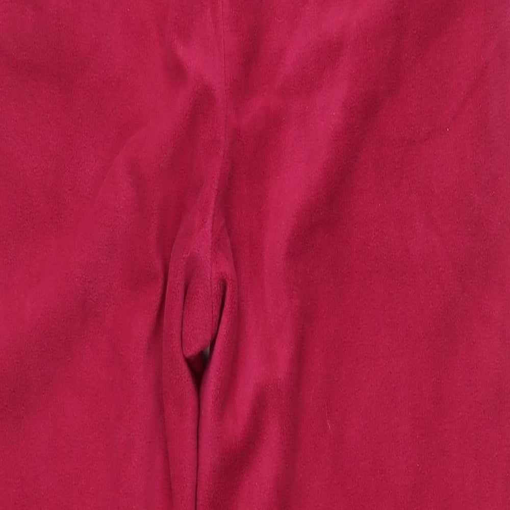 Damart Womens Pink Solid Polyester Capri Lounge Pants Size 10 Drawstring - Pockets
