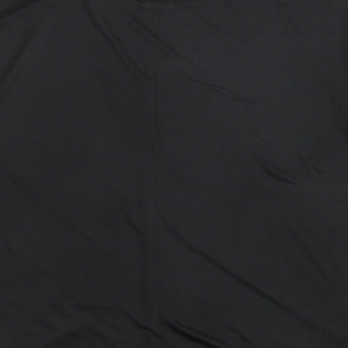 Dunnes Womens Black Polyester Basic T-Shirt Size L Round Neck