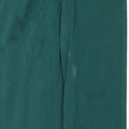 Marks and Spencer Womens Green Cotton Straight Jeans Size 8 L28.5 in Regular Zip