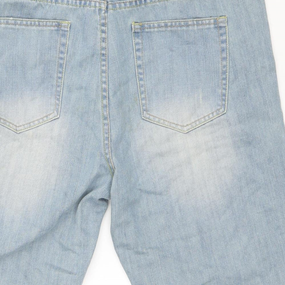 Tokyo Laundry Mens Blue Cotton Bermuda Shorts Size XL L11 in Regular Button