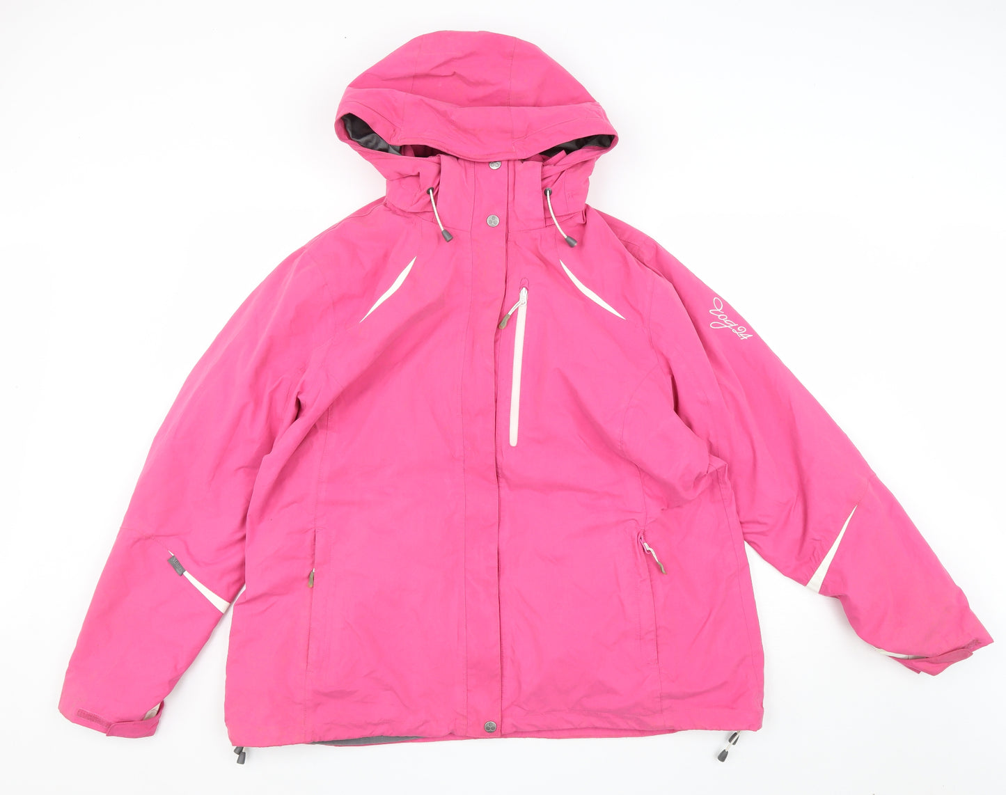 TOG24 Womens Pink Rain Coat Coat Size 20 Zip - Removable fleece inside