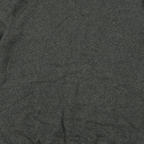 Marks and Spencer Mens Green V-Neck Cotton Pullover Jumper Size L