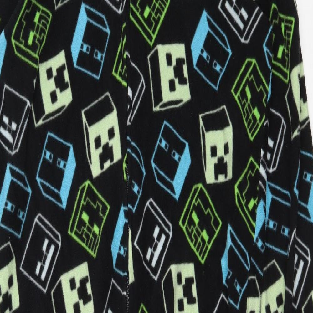 George Boys Black Geometric Polyester One Piece Size 13-14 Years Zip - Minecraft