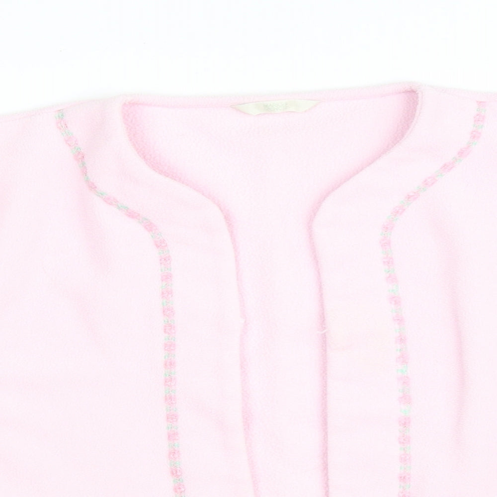 Marks and Spencer Womens Pink Solid Polyester Top Pyjama Top Size 18 Tie - Open