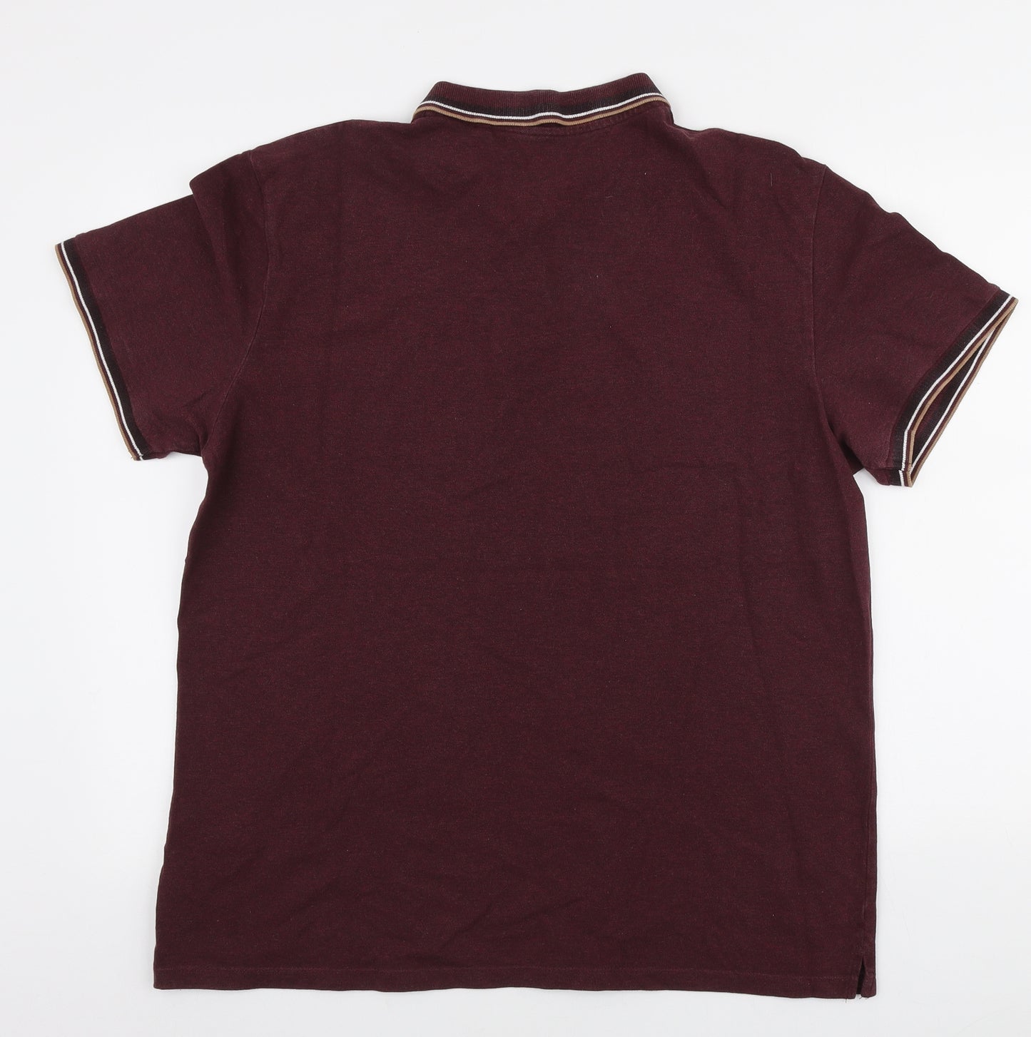 NEXT Mens Red Cotton Polo Size XL Collared Button
