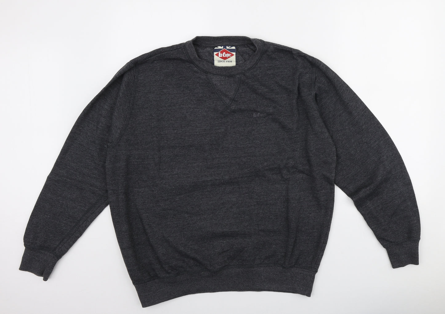 Lee Cooper Mens Grey Cotton Pullover Sweatshirt Size L