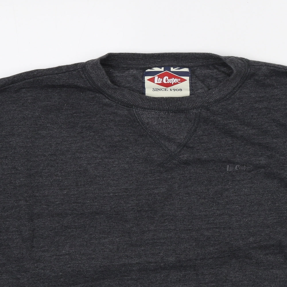 Lee Cooper Mens Grey Cotton Pullover Sweatshirt Size L