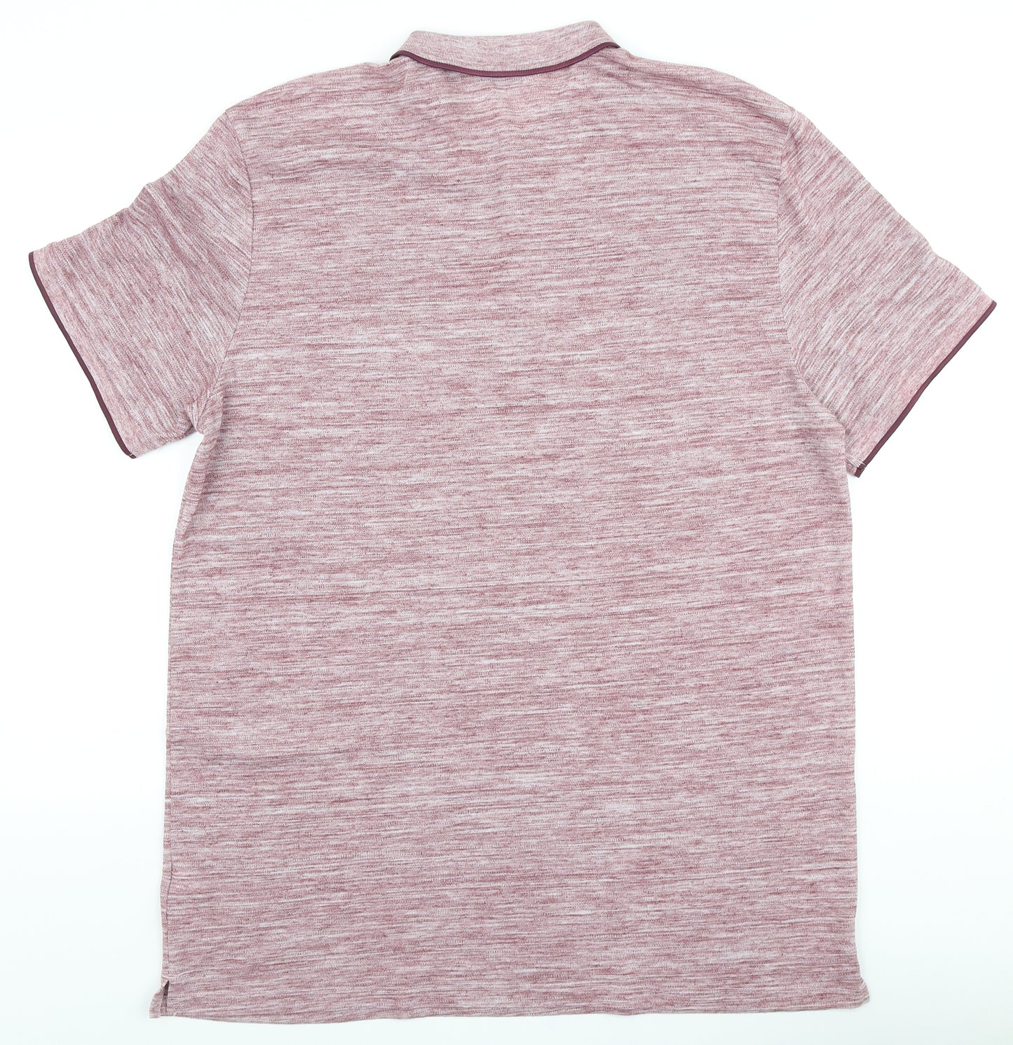 NEXT Mens Red Polyester Polo Size XL Collared Button