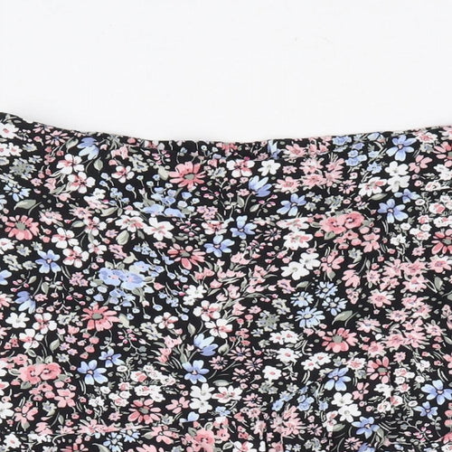 George Girls Multicoloured Floral Viscose Mini Skirt Size 9-10 Years Regular Pull On