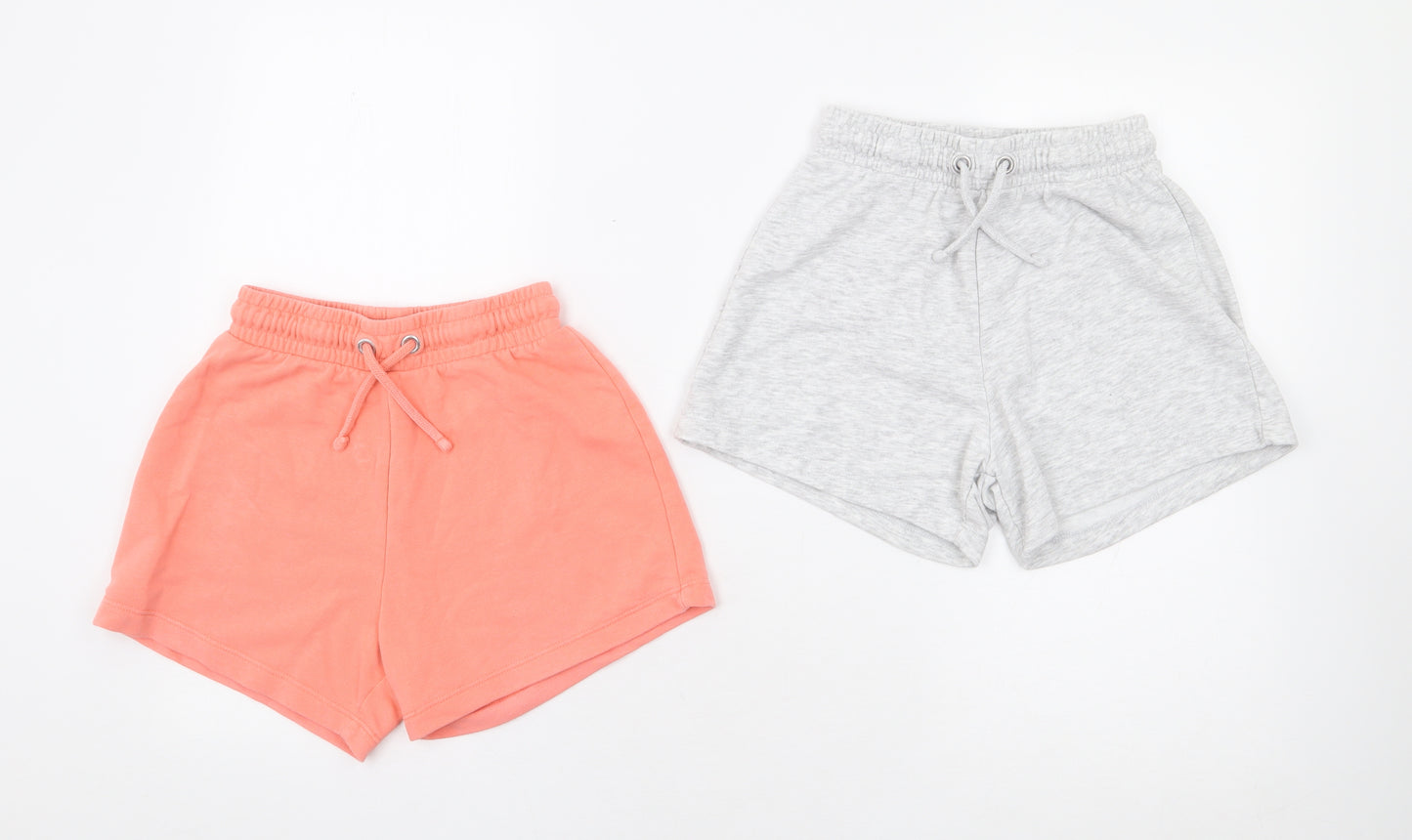 George Girls Multicoloured Cotton Sweat Shorts Size 9-10 Years Regular Drawstring