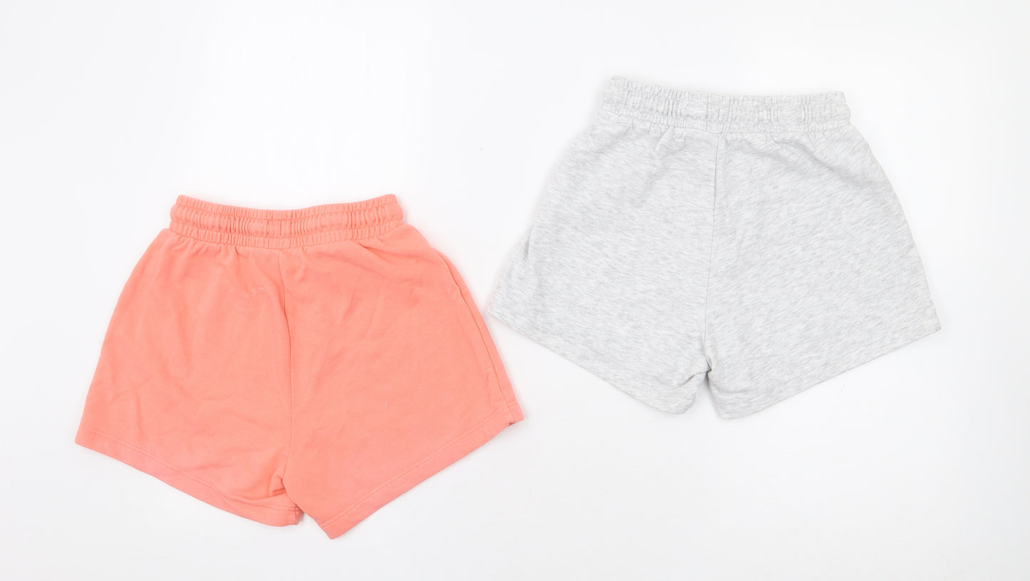 George Girls Multicoloured Cotton Sweat Shorts Size 9-10 Years Regular Drawstring