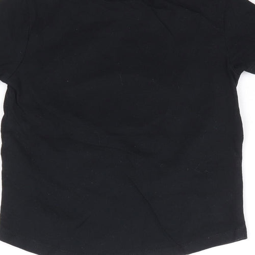 River Island Boys Black 100% Cotton Basic T-Shirt Size 2-3 Years Crew Neck Pullover - Batman