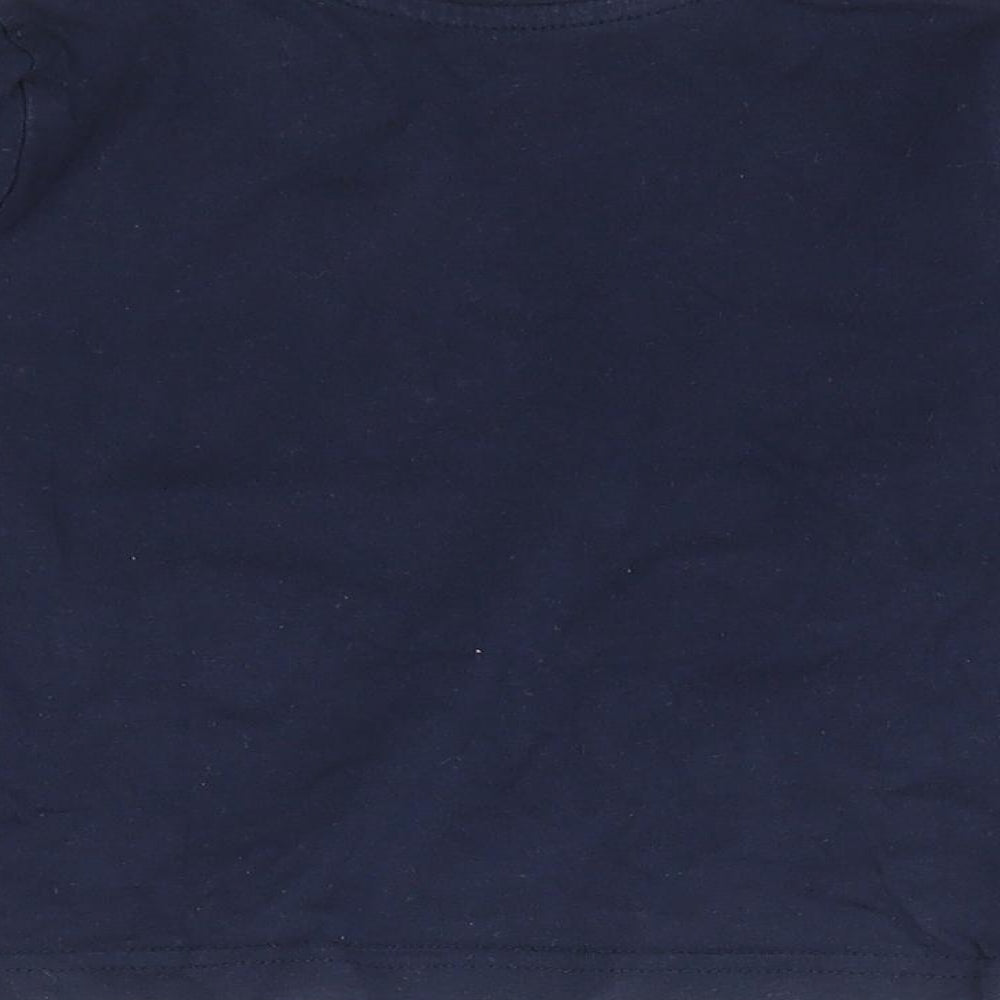 Primark Boys Blue 100% Cotton Basic T-Shirt Size 18-24 Months Round Neck Pullover - Dinosaur