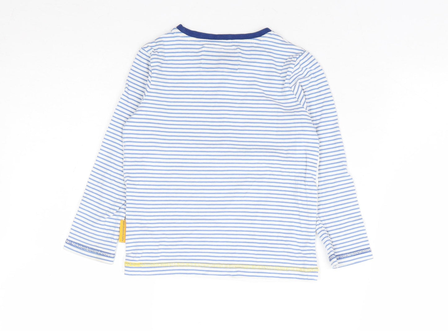TU Boys Multicoloured Striped 100% Cotton Basic T-Shirt Size 2-3 Years Henley Pullover - The Gruffalo