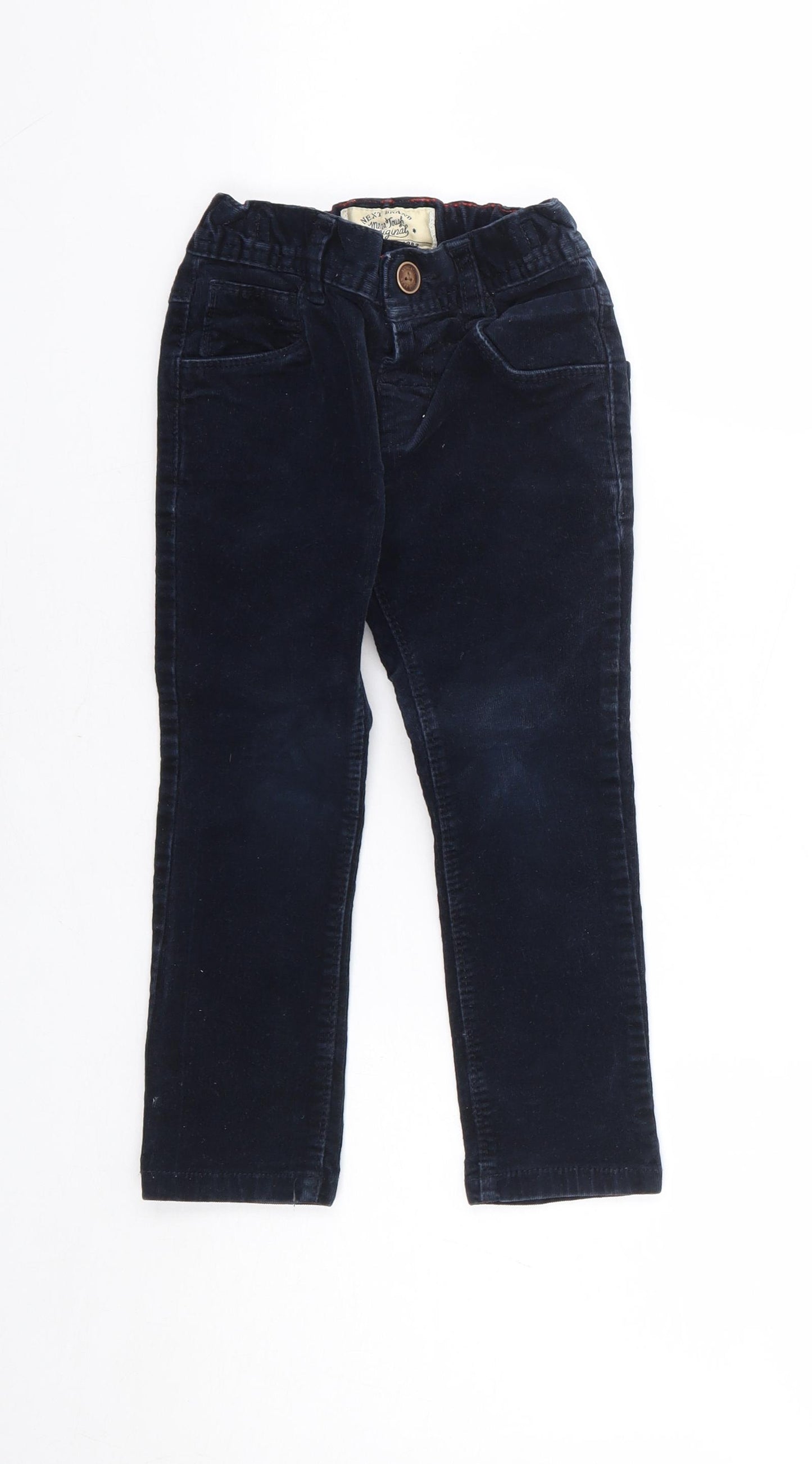 NEXT Boys Blue Cotton Skinny Jeans Size 2-3 Years Regular Button