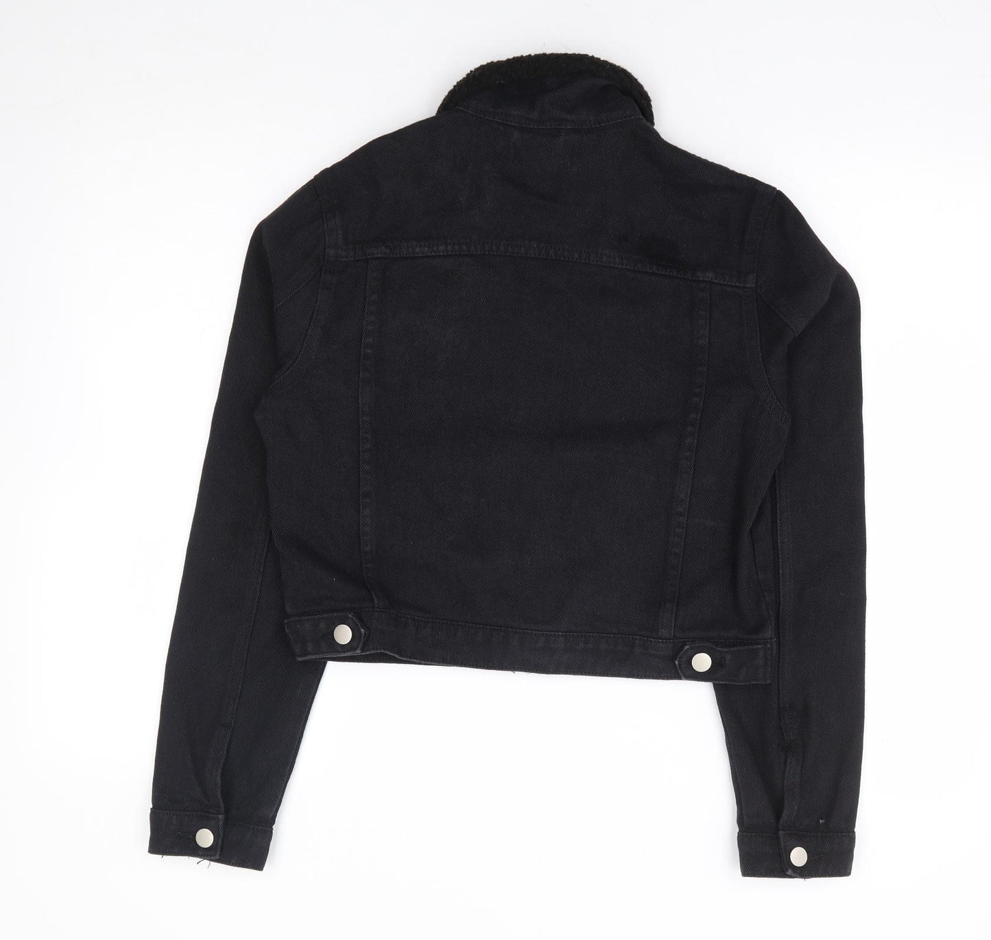 PRETTYLITTLETHING Womens Black Jacket Size 8 Button