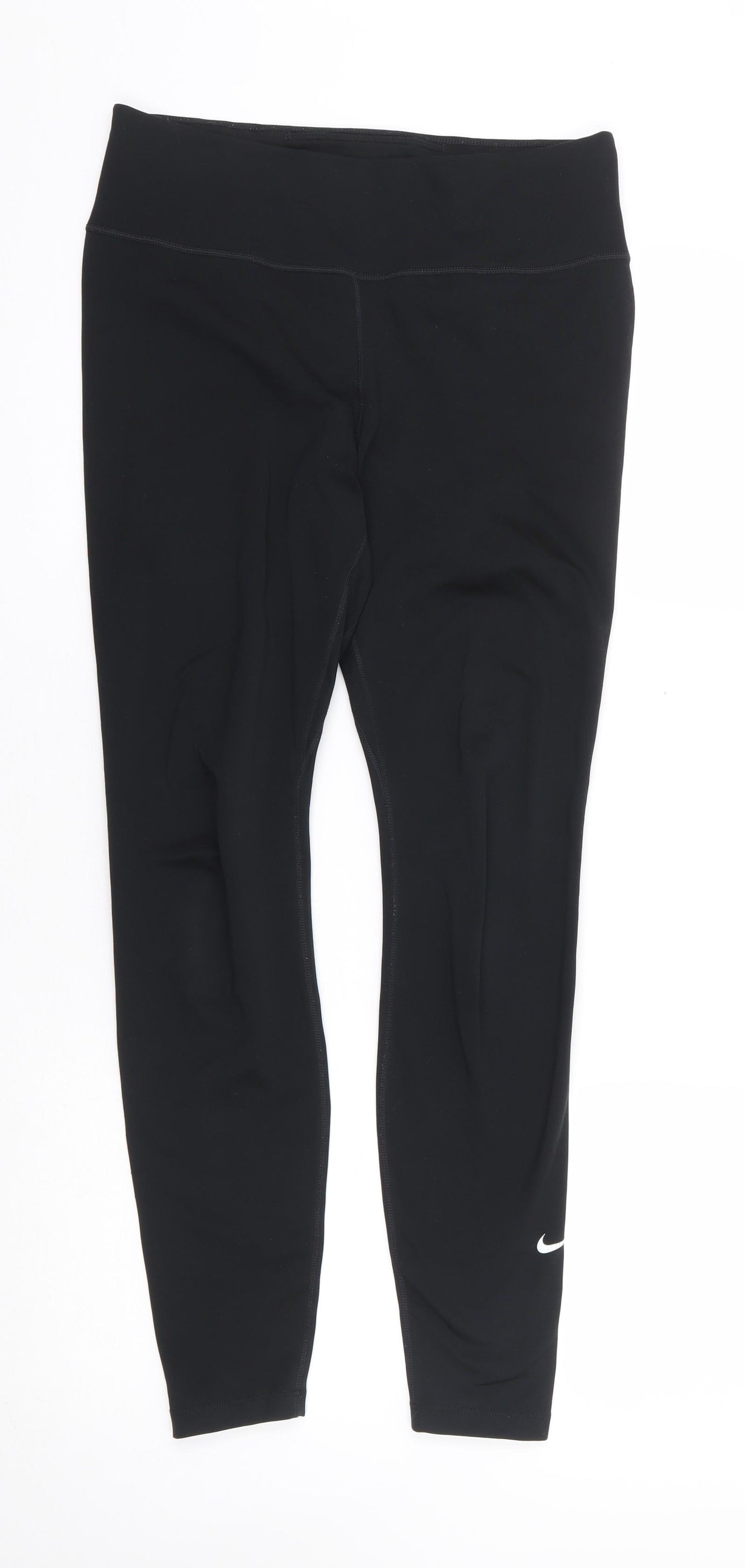 Nike Womens Black Polyester Compression Leggings Size M L27 in Regular Pullover