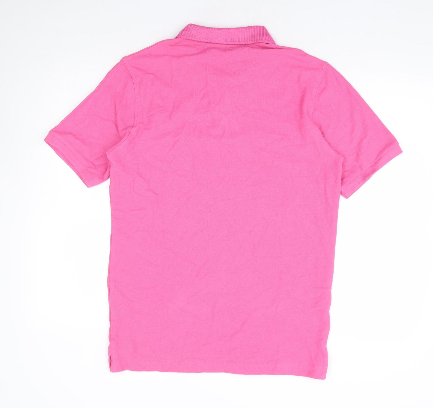 Dunnes Store Womens Pink 100% Cotton Basic Polo Size S Collared