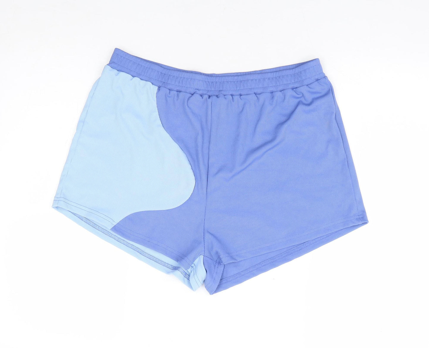 SheIn Womens Blue Polyester Sweat Shorts Size XL L4 in Regular - Colourblock
