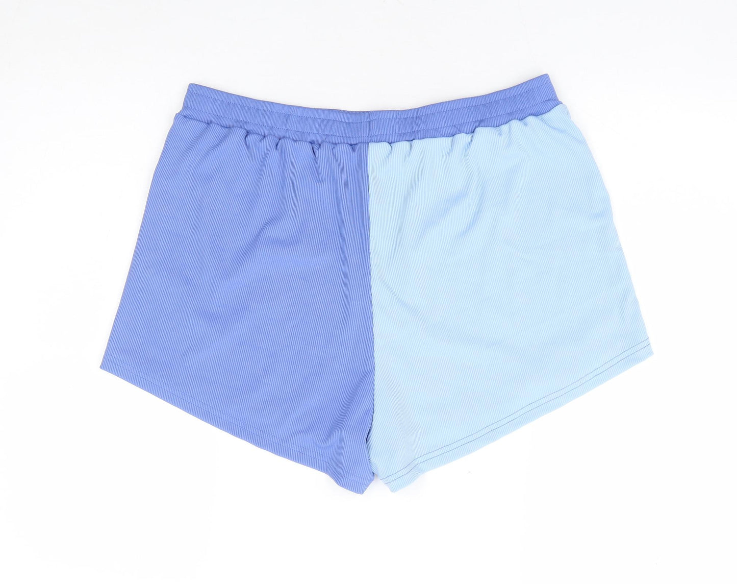SheIn Womens Blue Polyester Sweat Shorts Size XL L4 in Regular - Colourblock
