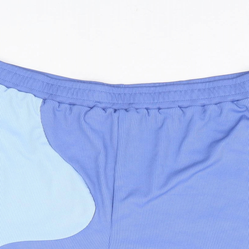 SheIn Womens Blue Polyester Sweat Shorts Size XL L4 in Regular - Colourblock